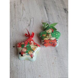 Vintage‎ Snoopy mini Charlie Brown Lucy linus star ornament Xmas